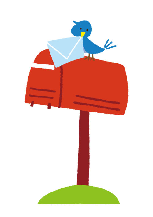 メールボックスと鳥